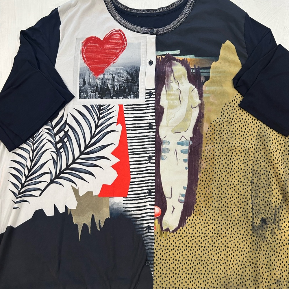 Ulla Popken Fun Graphic Blouse - Picture 2 of 5